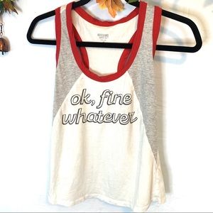 FP/ Mossimo graphic retro style tank top xs red